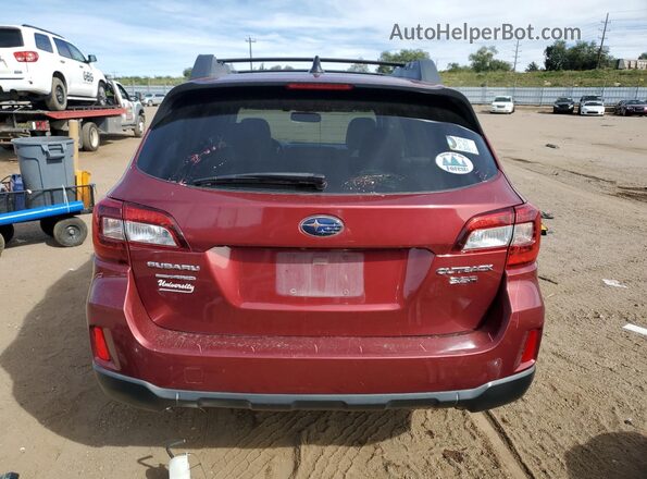 4S4BSENCXG3279240 2016 SUBARU OUTBACK Red უკანა ხედი