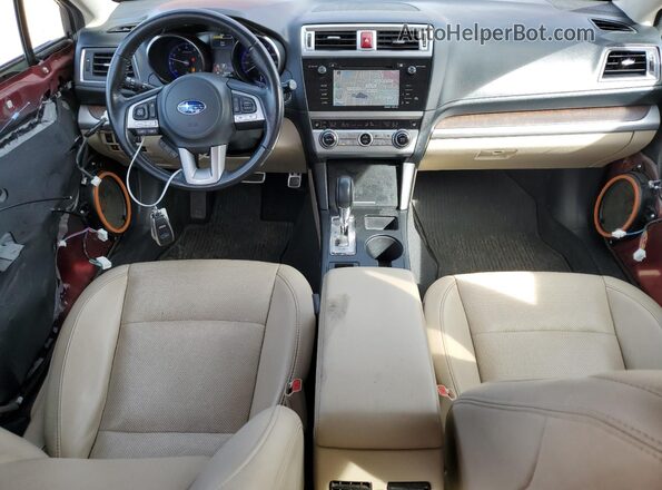 4S4BSENCXG3279240 2016 SUBARU OUTBACK Red წინა პანელის ხედი