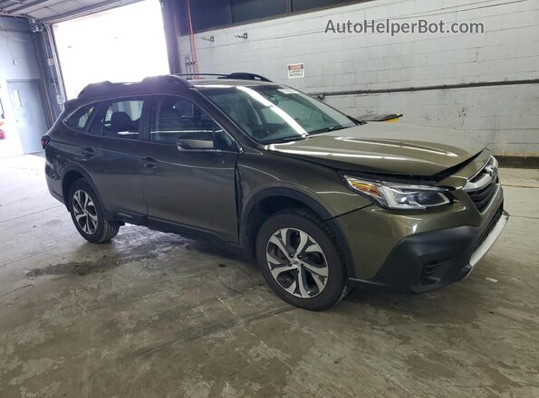 4S4BTANC6L3110980 2020 SUBARU OUTBACK Зеленый Передняя правая четверть