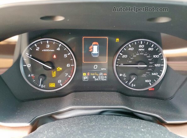 4S4BTAPC5L3103970 2020 SUBARU OUTBACK Green Vista del cuadro de instrumentos