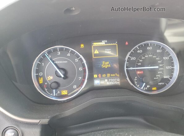 4S4WMAJD6L3466505 2020 SUBARU ASCENT Burgundy ხელსაწყოთა პანელის ხედი