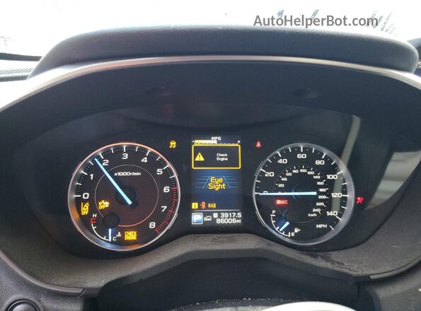 4S4WMAMD4L3410400 2020 SUBARU ASCENT Charcoal Widok zestawu wskaźników