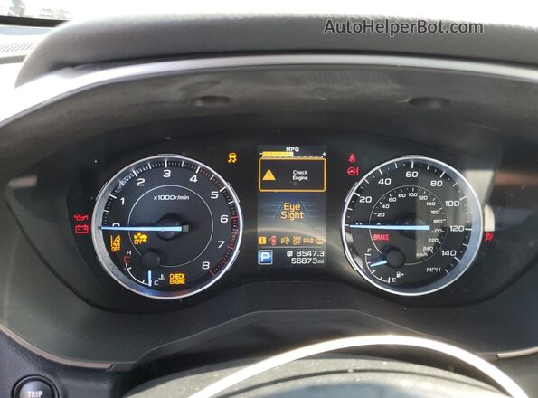 4S4WMARD6L3470445 2020 SUBARU ASCENT Серый Вид щитка приборов