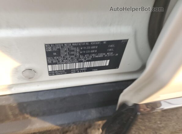 4T3E6RFV9MU026965 2021 TOYOTA RAV4 White Widok naklejki z numerem VIN