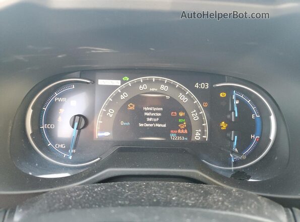 4T3E6RFV9MU026965 2021 TOYOTA RAV4 White Widok zestawu wskaźników