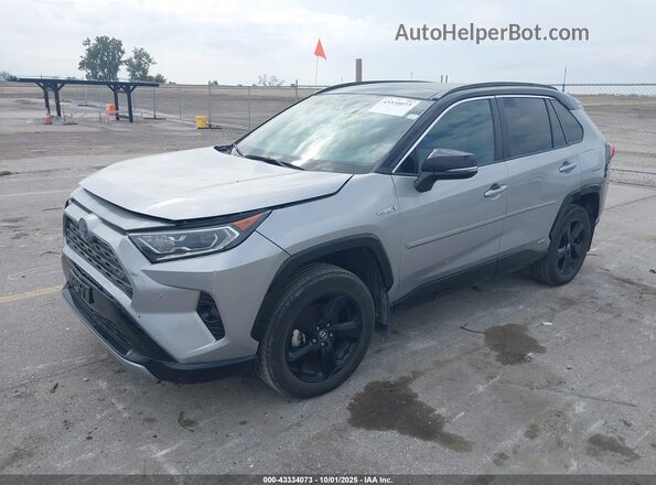4T3EWRFV5LU008087 2020 TOYOTA RAV4 HYBRID Silver Առջևի ձախ երեք քառորդ տեսարան