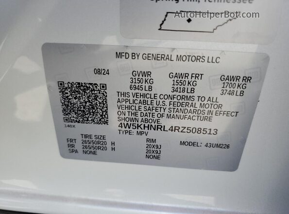4W5KHNRL4RZ508513 2024 ACURA ZDX Белый 