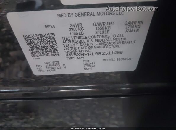 4W5XHPRL9RZ511456 2024 ACURA ZDX Black Engine compartment view