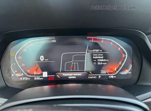 5UXCW2C01M9G78181 2021 BMW X7 Black Вид задньої частини салону