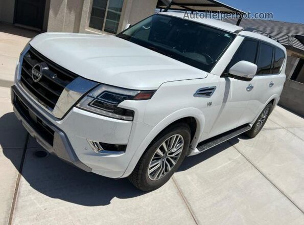 JN8AY2AC6M9148094 2021 NISSAN ARMADA Белый Задняя правая четверть