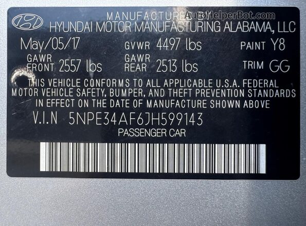 5NPE34AF6JH599143 2018 HYUNDAI SONATA Серебряный 
