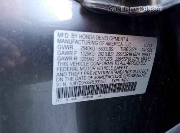 5J8YD9H39RL003597 2024 ACURA MDX Silver 