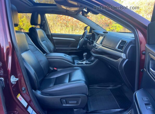 5TDJGRFHXKS071207 2019 TOYOTA HIGHLANDER HYBRID Бордовый 