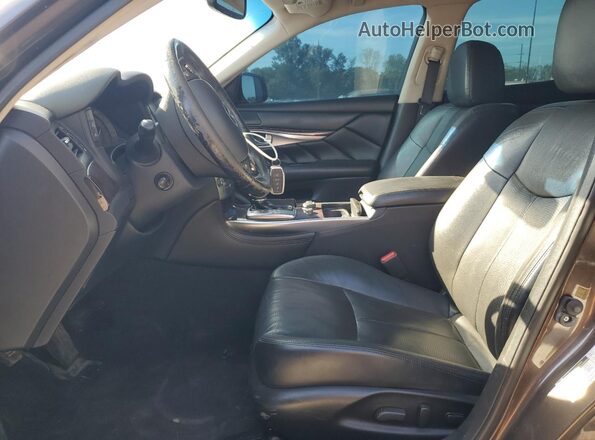 JN1BY1AP1HM740991 2017 INFINITI Q70 Brown Widok deski rozdzielczej