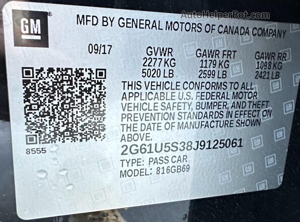 2G61U5S38J9125061 2018 CADILLAC XTS Black 