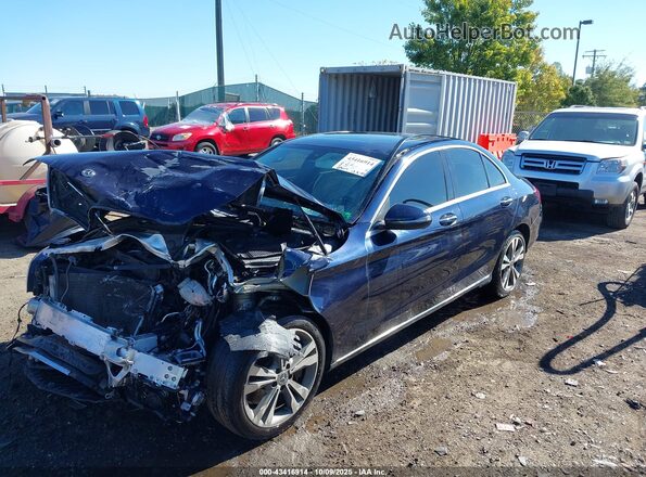 55SWF4HB2JU260018 2018 MERCEDES-BENZ C 350E Blue Առջևի ձախ երեք քառորդ տեսարան