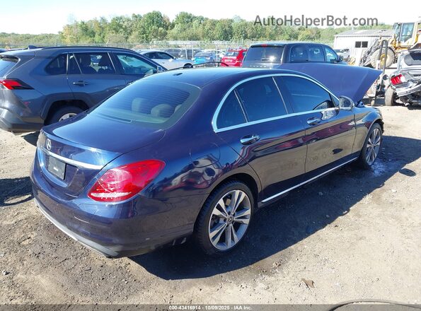 55SWF4HB2JU260018 2018 MERCEDES-BENZ C 350E Blue Հետևի աջ