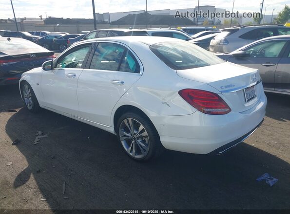 55SWF4HB5JU263270 2018 MERCEDES-BENZ C 350E White Trasero izquierdo