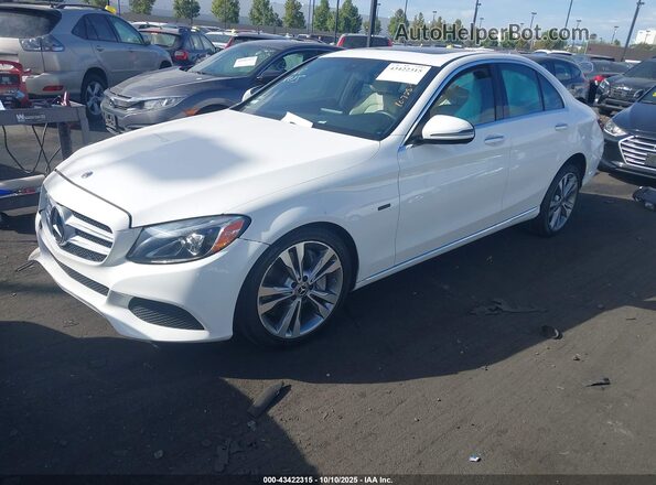 55SWF4HB5JU263270 2018 MERCEDES-BENZ C 350E White Vista tres cuartos delantera izquierda