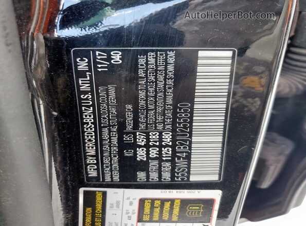 55SWF4JB2JU255850 2018 MERCEDES-BENZ C Black 