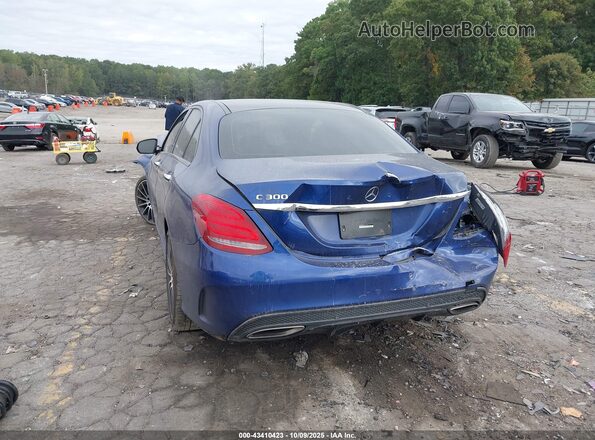 55SWF4JB6HU213742 2017 MERCEDES-BENZ C-CLASS Blue უკანა მარცხენა
