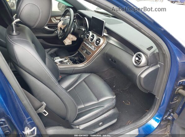 55SWF4JB6HU213742 2017 MERCEDES-BENZ C-CLASS Blue წინა სალონის ხედი