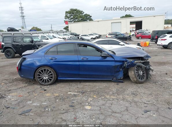 55SWF4JB6HU213742 2017 MERCEDES-BENZ C-CLASS Blue ხელსაწყოთა პანელის ხედი