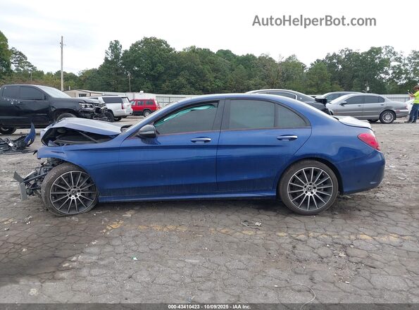 55SWF4JB6HU213742 2017 MERCEDES-BENZ C-CLASS Blue უკანა სალონის ხედი