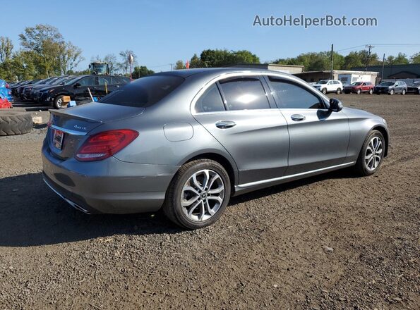 55SWF4KB2HU225286 2017 MERCEDES-BENZ C Gray უკანა მარჯვენა