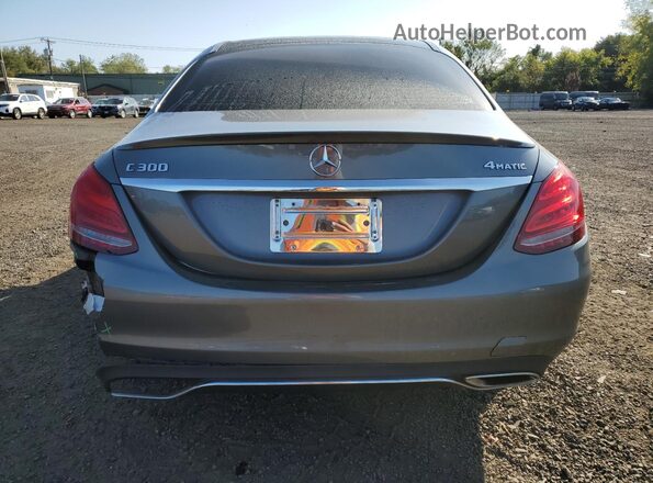 55SWF4KB2HU225286 2017 MERCEDES-BENZ C Gray უკანა ხედი