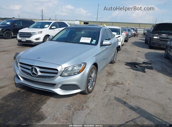55SWF4KBXGU117240 2016 MERCEDES-BENZ C-CLASS Silver Առջևի ձախ երեք քառորդ տեսարան