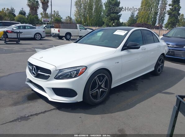 55SWF6EB7HU183558 2017 MERCEDES-BENZ AMG C 43 White Przód lewy