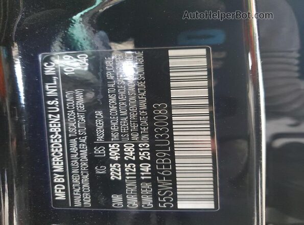 55SWF6EB9LU330083 2020 MERCEDES-BENZ C Black Widok komory silnika