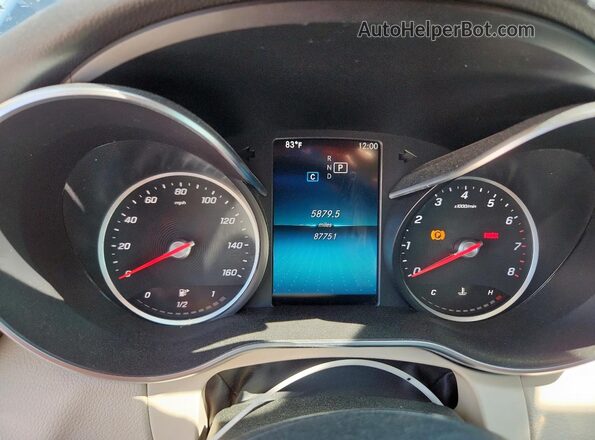 55SWF8DB1KU294465 2019 MERCEDES-BENZ C Black Vista del cuadro de instrumentos
