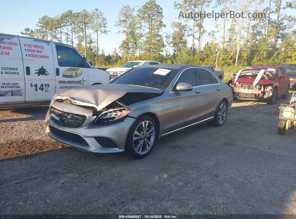 55SWF8DB2LU326129 2020 MERCEDES-BENZ C-CLASS Silver Առջևի ձախ երեք քառորդ տեսարան