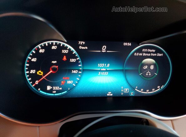 55SWF8DB6LU328014 2020 MERCEDES-BENZ C Blue Widok zestawu wskaźników
