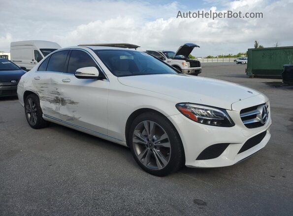 55SWF8DB7KU286256 2019 MERCEDES-BENZ C White Front right