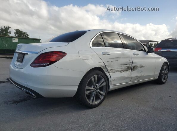 55SWF8DB7KU286256 2019 MERCEDES-BENZ C White Rear right
