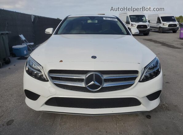 55SWF8DB7KU286256 2019 MERCEDES-BENZ C White Front view