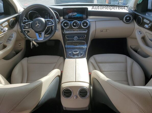 55SWF8DB7KU286256 2019 MERCEDES-BENZ C White Dashboard view
