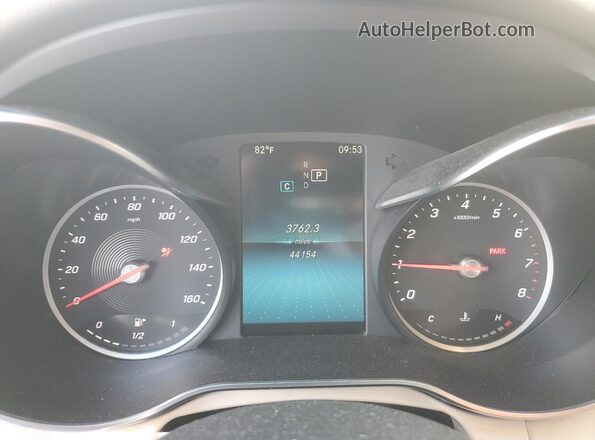 55SWF8DB7KU286256 2019 MERCEDES-BENZ C White Instrument cluster view