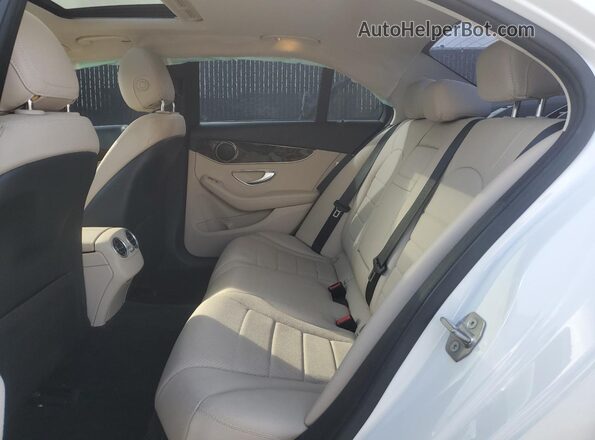 55SWF8DB7KU286256 2019 MERCEDES-BENZ C White Rear seats view