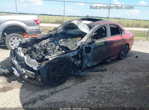 55SWF8EB2KU303432 2019 MERCEDES-BENZ C-CLASS Red წინა მარცხენა ხედი სამი მეოთხედიდან