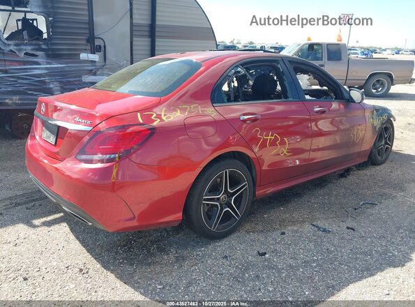 55SWF8EB2KU303432 2019 MERCEDES-BENZ C-CLASS Red უკანა მარჯვენა