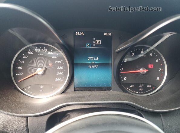 55SWF8EB2LU331569 2020 MERCEDES-BENZ C Black ხელსაწყოთა პანელის ხედი