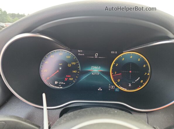 55SWF8EB6LU328450 2020 MERCEDES-BENZ C Silver Вид щитка приладів