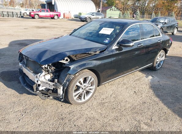 55SWF8EBXKU303436 2019 MERCEDES-BENZ C-CLASS Черный Передняя левая четверть