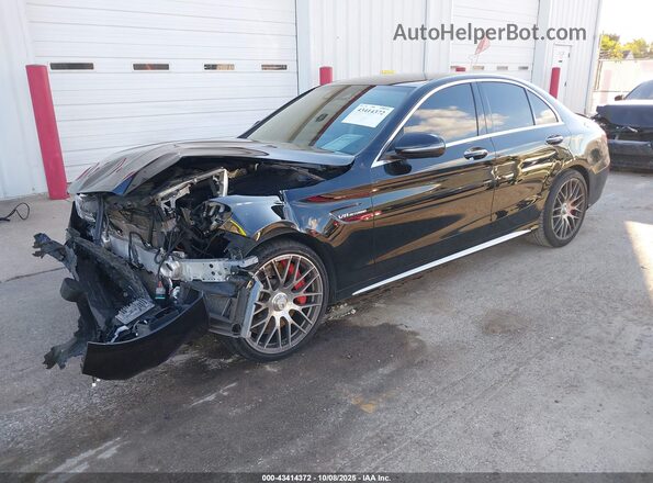 55SWF8HB4GU118723 2016 MERCEDES-BENZ AMG C 63 Black Առջևի ձախ երեք քառորդ տեսարան