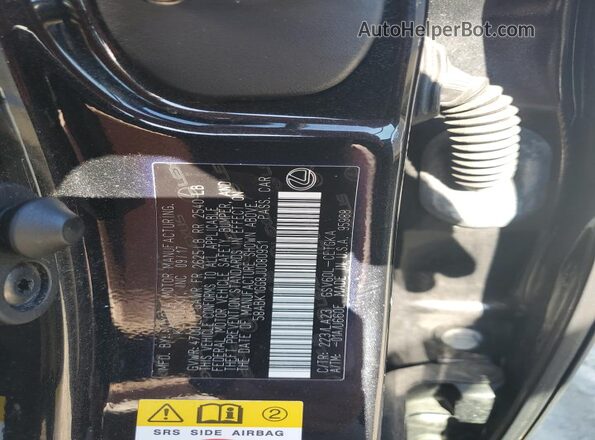 58ABK1GG8JU080951 2018 LEXUS ES Black Շարժիչի բաժամունքի տեսք