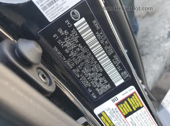 58ADZ1B11RU167271 2024 LEXUS ES Black Vista del compartimento del motor